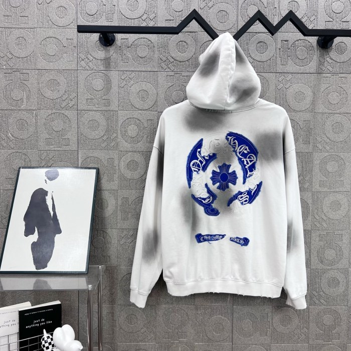 一目惚れ♪ クロムハーツ n級品 の布を張ってカップルのカジュアルな帽子付き衛衣を刺繍する