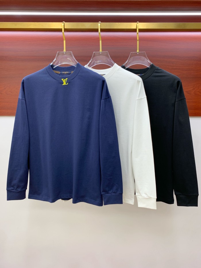 追跡付 ルイヴィトン スーパーコピー 丸首長袖プルオーバー長袖Tシャツネットレッド