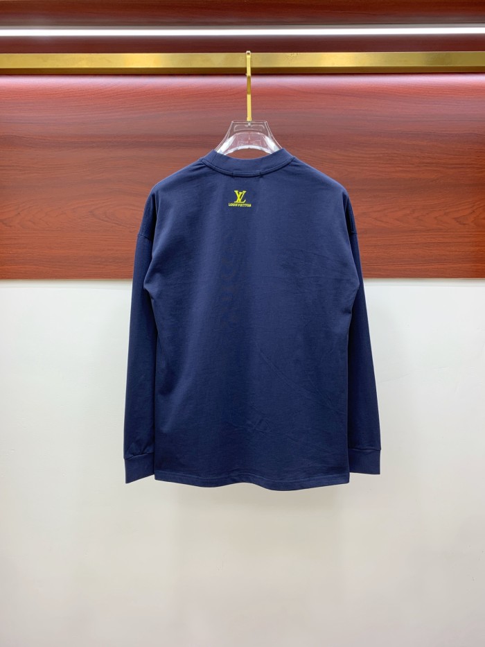 【話題商品！】ルイヴィトン コピー 丸首長袖プルオーバー長袖Tシャツネットレッド