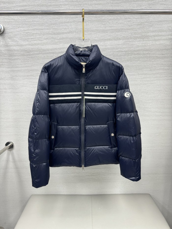 一目惚れ♪ グッチ 激安通販 の25 ss 秋冬 のファッションダブルG衝突カラーのジョイントバンドダウンジャケット