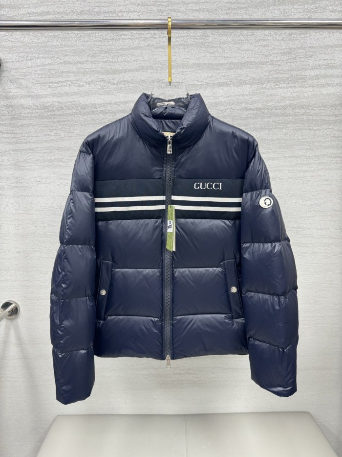 一目惚れ♪ グッチ 激安通販 の25 ss 秋冬 のファッションダブルG衝突カラーのジョイントバンドダウンジャケット