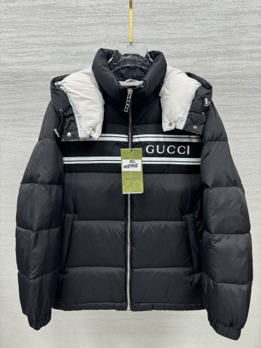 入手困難 グッチ コピー の25 ss 秋冬 のファッションダブルG衝突カラーのジョイントバンドダウンジャケット