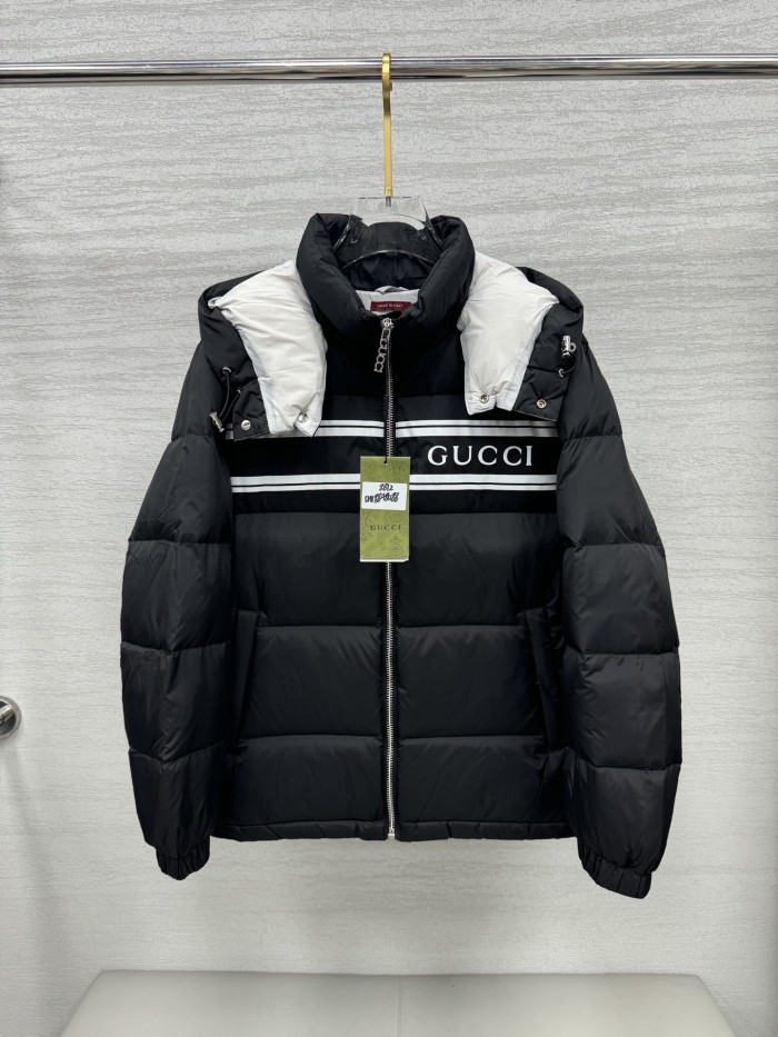 入手困難 グッチ コピー の25 ss 秋冬 のファッションダブルG衝突カラーのジョイントバンドダウンジャケット