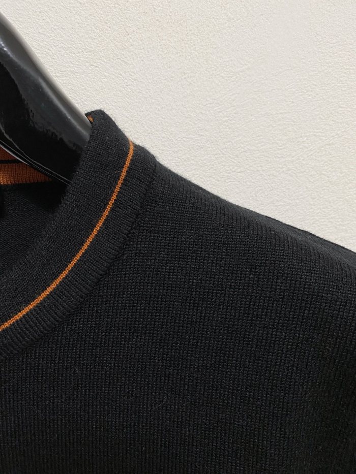 日本未入荷 エルメス n級品 25 SS羊毛混紡 ラウンドネック ロングスリーブ スウェットシャツ 羊毛シャツ