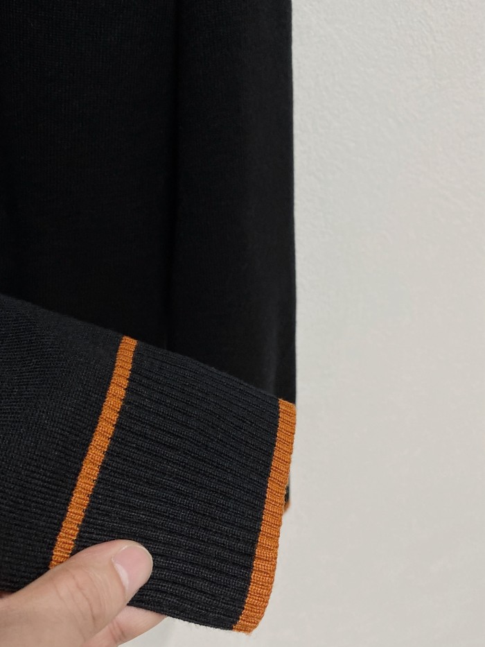 日本未入荷 エルメス n級品 25 SS羊毛混紡 ラウンドネック ロングスリーブ スウェットシャツ 羊毛シャツ