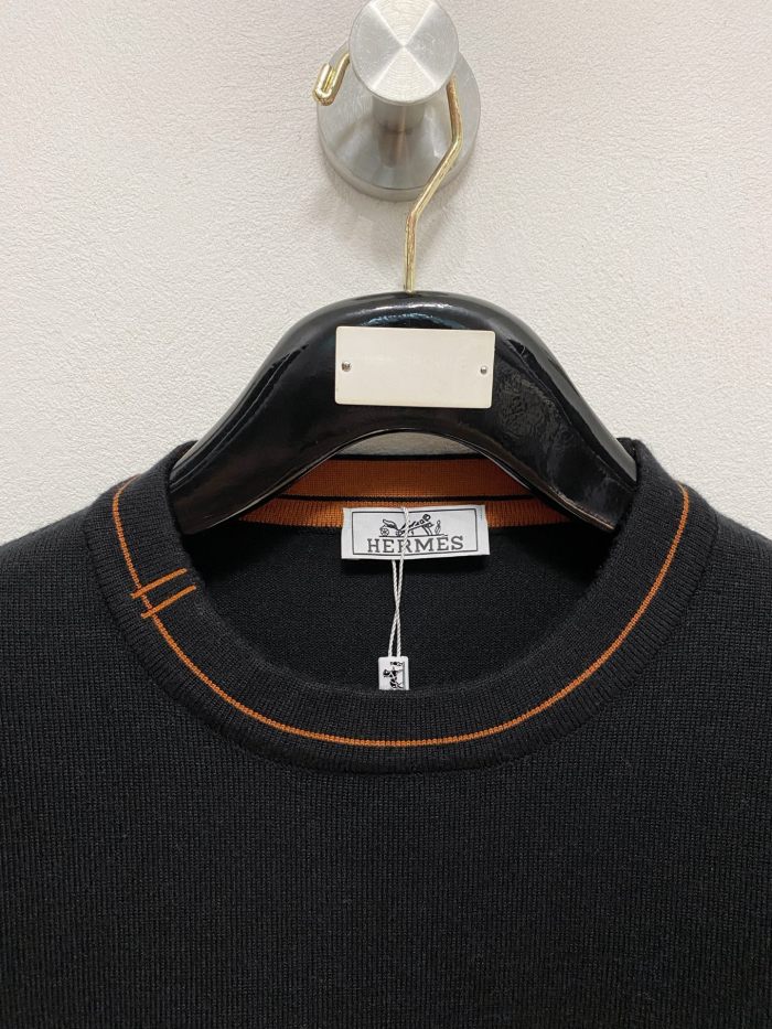 日本未入荷 エルメス n級品 25 SS羊毛混紡 ラウンドネック ロングスリーブ スウェットシャツ 羊毛シャツ