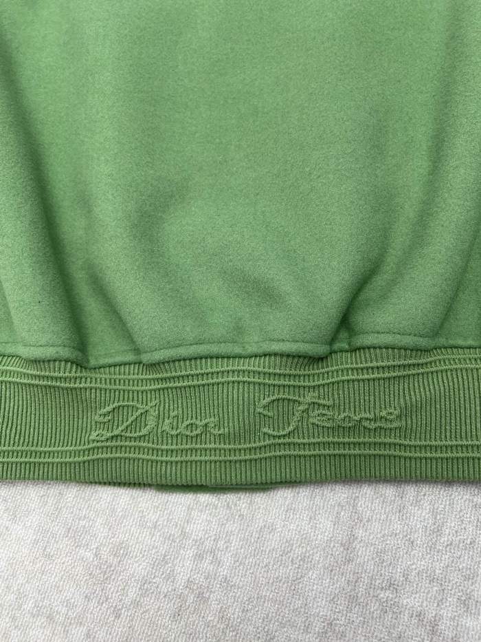 超奇跡の入荷☆ ディオール スーパーコピー の2025SS秋冬ジョイントスタンドカラー刺繍柄アルファベットウールカシミアレザージャケット