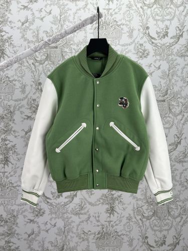 超奇跡の入荷☆ ディオール スーパーコピー の2025SS秋冬ジョイントスタンドカラー刺繍柄アルファベットウールカシミアレザージャケット