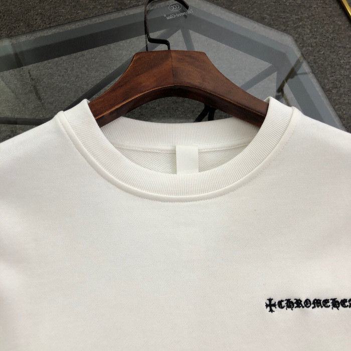 追跡付 クロムハーツ 激安偽物 の ロゴを刺繍したラウンドネックの衛衣