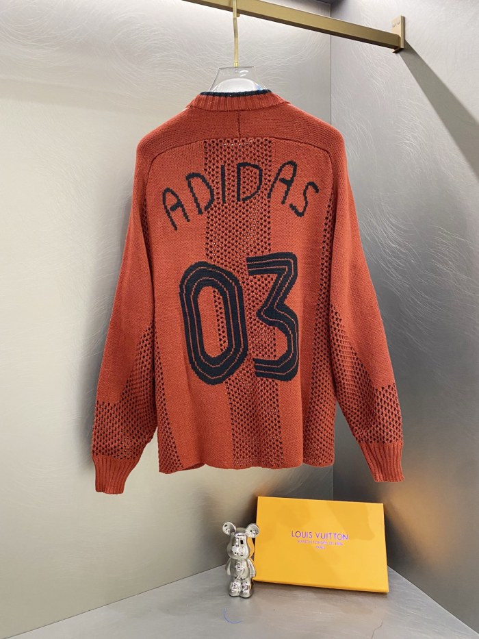 超話題! アディダス スーパーコピー のロゴレトロニットスポーツカジュアルセーター2色