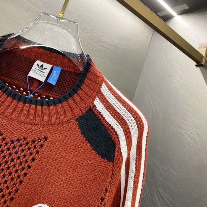 超話題! アディダス スーパーコピー のロゴレトロニットスポーツカジュアルセーター2色
