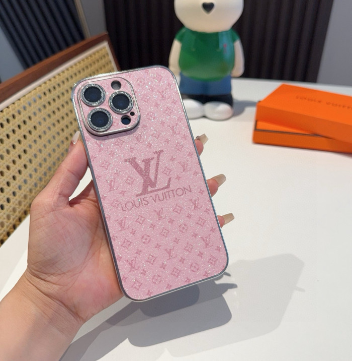 日本未入荷 ルイヴィトン 激安偽物 のLV携帯ケースメッキサイドフラッシュパウダーレンズフィルム全ケース