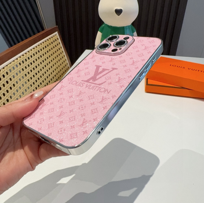 日本未入荷 ルイヴィトン 激安偽物 のLV携帯ケースメッキサイドフラッシュパウダーレンズフィルム全ケース