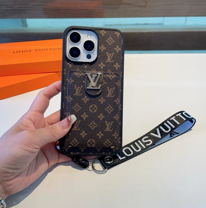 高品質 ルイヴィトン n級品 のLv経典老花全包携帯ケース上下カード+ストラップ