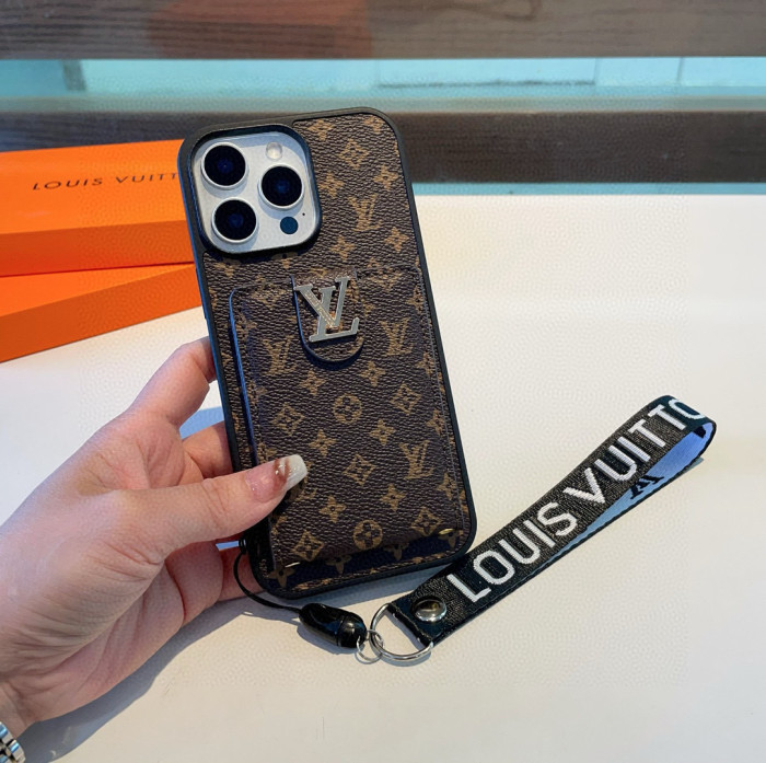 高品質 ルイヴィトン n級品 のLv経典老花全包携帯ケース上下カード+ストラップ
