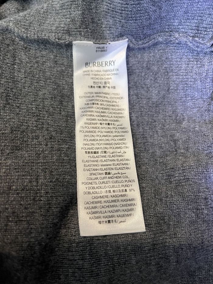 稀少 バーバリー コピーおすすめ の2026SSウール混紡ファスナー連帽刺繍コート