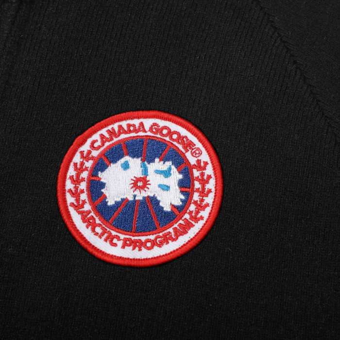 使い勝手良し カナダグース n級品 2026SS 刺繍ロゴ付きジップアップニットカーディガン2色
