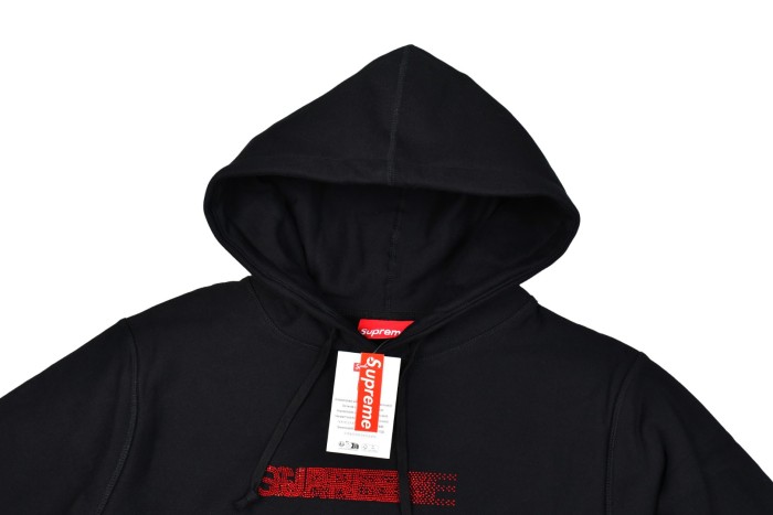 日本未入荷 シュプリーム 偽物通販  Supremeクリスタル烫钻 フリース裏地付きフーディー3色