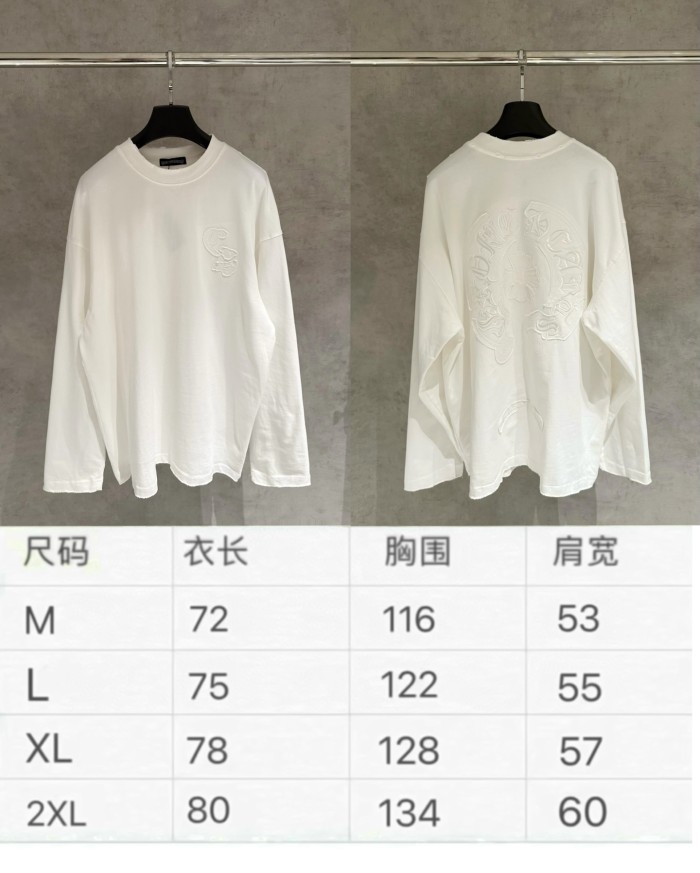 累積売上総額第１位！クロムハーツ 激安通販 の2026SS 長袖刺繍スウェットTシャツ