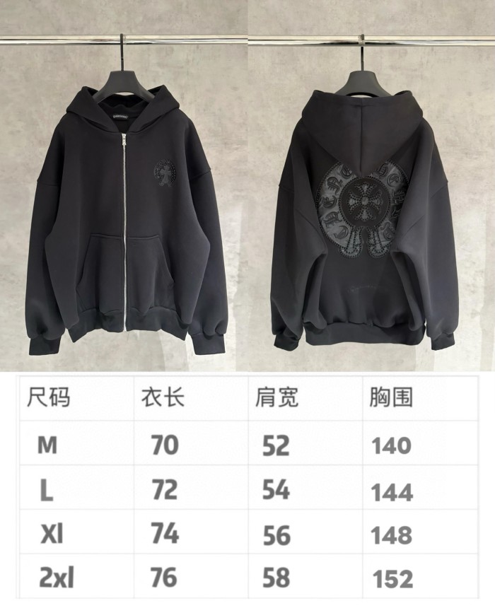 使い勝手良し クロムハーツ 偽物通販 の2026SSフード付きジップアップスウェットジャケット