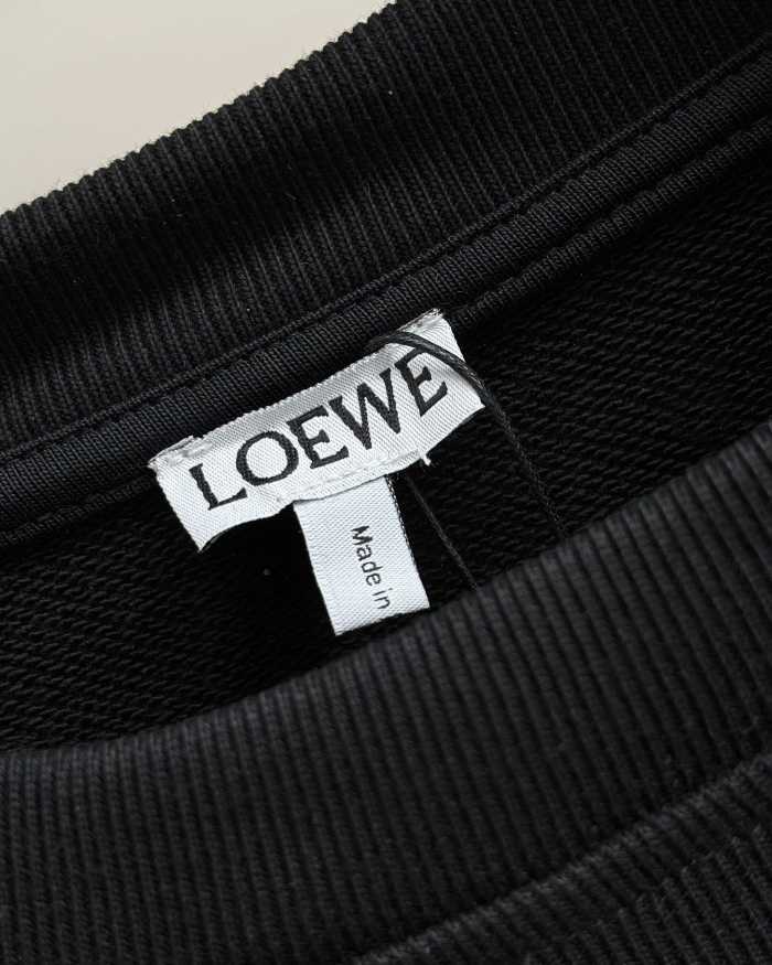 日本未入荷 ロエベ コピー の26ss 刺繍ロゴ カジュアルクルーネックスウェットシャツ