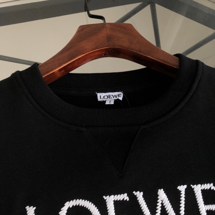 【限定】 ロエベ コピー の26ss秋冬刺繍ロゴ クルーネックスウェット