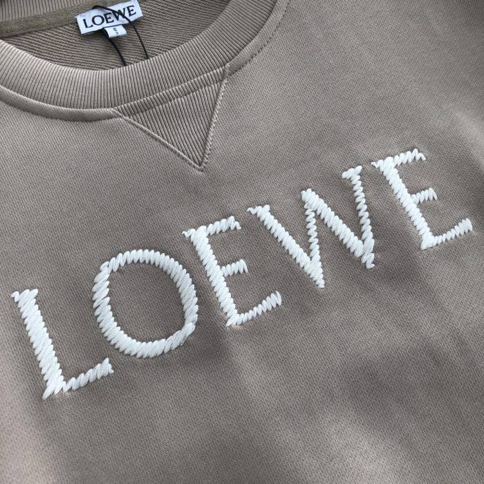 稀少 ロエベ 激安通販 の26ss秋冬刺繍ロゴ クルーネックスウェット