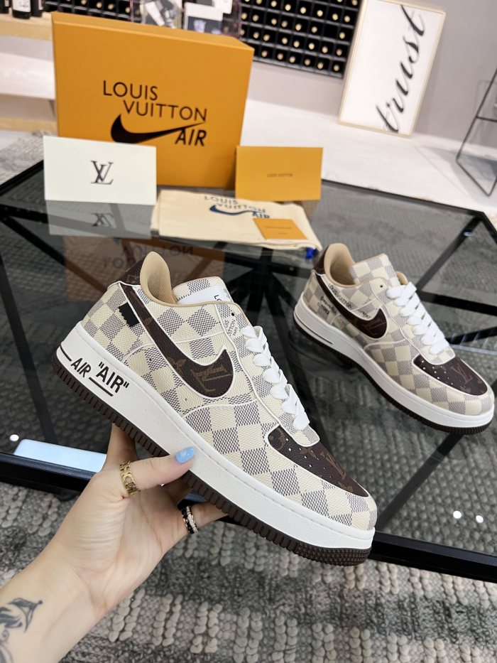 稀少 ルイヴィトン 激安通販 2026SS x OFF-WHITE x Nike メンズ ハイエンド カジュアル スニーカー