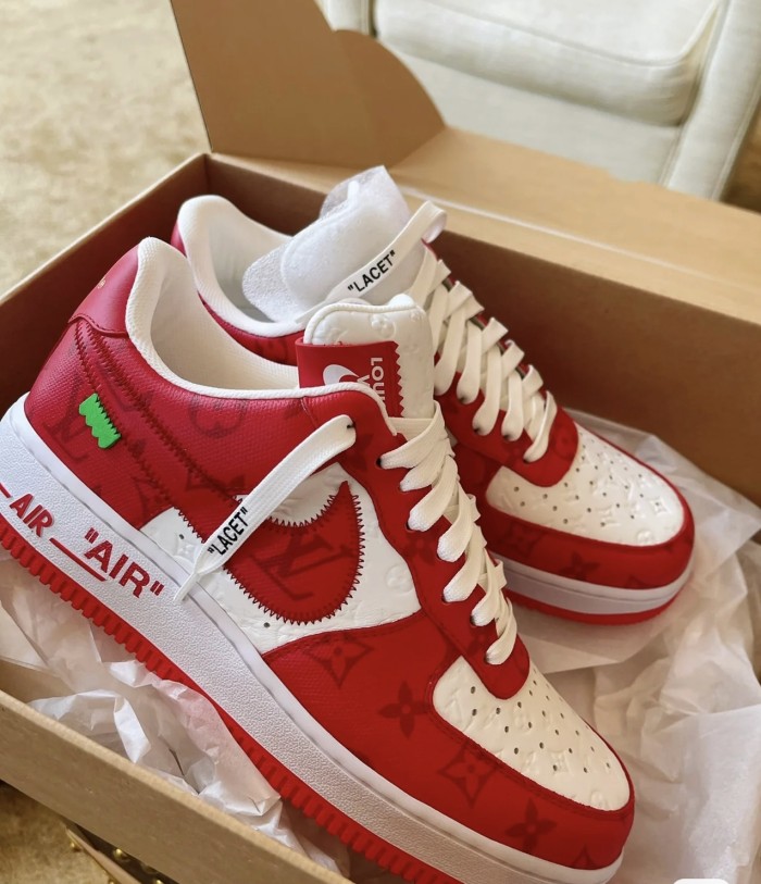 大人気 ルイヴィトン 偽物通販 2026SS x OFF-WHITE x Nike メンズ ハイエンド カジュアル スニーカー
