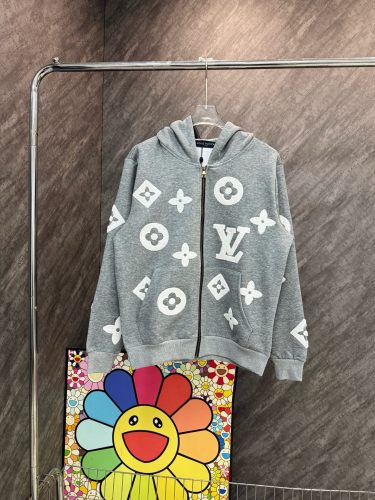 【限定】 ルイヴィトン 激安通販 2026SS総柄タオル刺繍 オリジナルパーカー