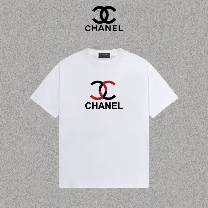 日本未入荷 シャネル 偽物通販 の2026SSプリントロゴオールインワントレンド丸首半袖Tシャツ