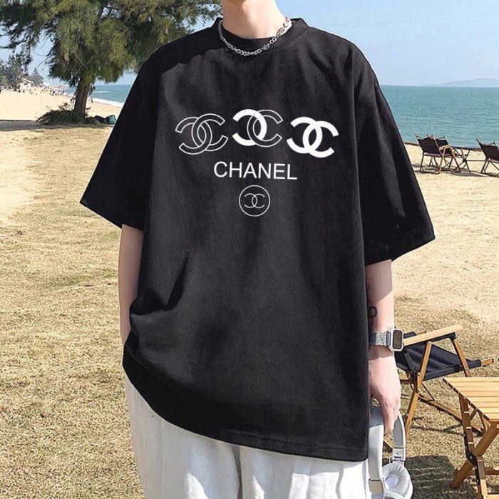 稀少 シャネル コピーおすすめ の2026SSプリントロゴオールインワントレンド丸首半袖Tシャツ