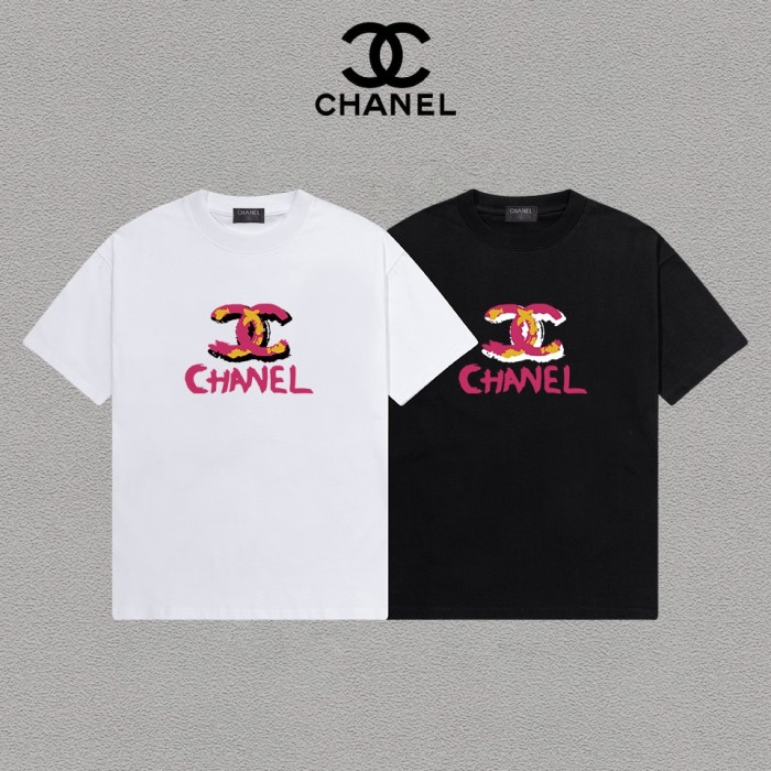 【話題商品！】シャネル 激安通販 の2026SSプリントロゴオールインワントレンド丸首半袖Tシャツ