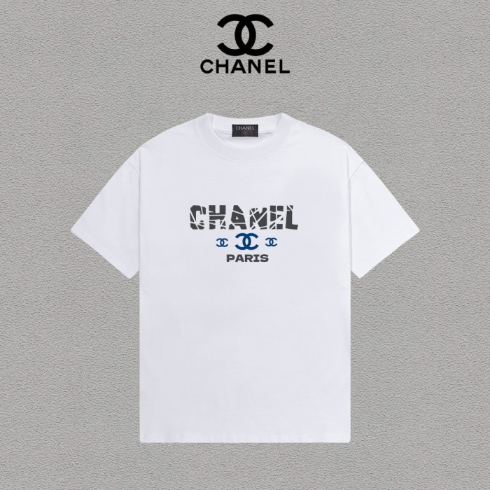 ★超人気 シャネル n級品 の2026SSプリントロゴオールインワントレンド丸首半袖Tシャツ