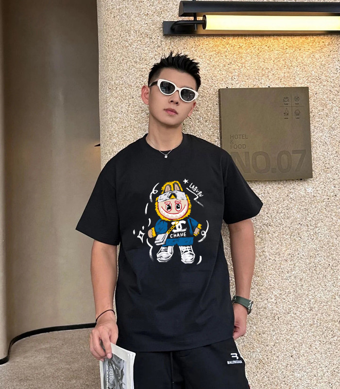 高品質 シャネル スーパーコピー の2026SSプリントロゴオールインワントレンド丸首半袖Tシャツ
