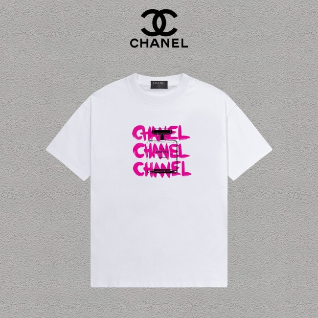 一目惚れ♪ シャネル 偽物通販 の2026SSプリントロゴオールインワントレンド丸首半袖Tシャツ