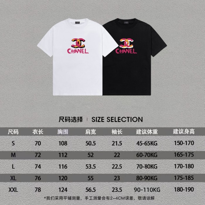 【話題商品！】シャネル 激安通販 の2026SSプリントロゴオールインワントレンド丸首半袖Tシャツ