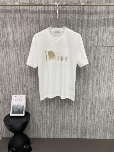 日本未入荷 ディオール コピー の2026SS前後のデザインロゴ刺繍半袖 Ｔシャツ