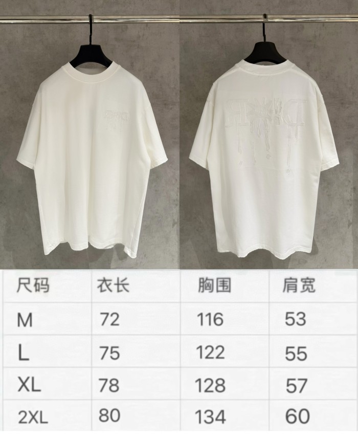 入手困難 ディオール スーパーコピー の2026SSに布を貼って刺繍する半袖Tシャツ