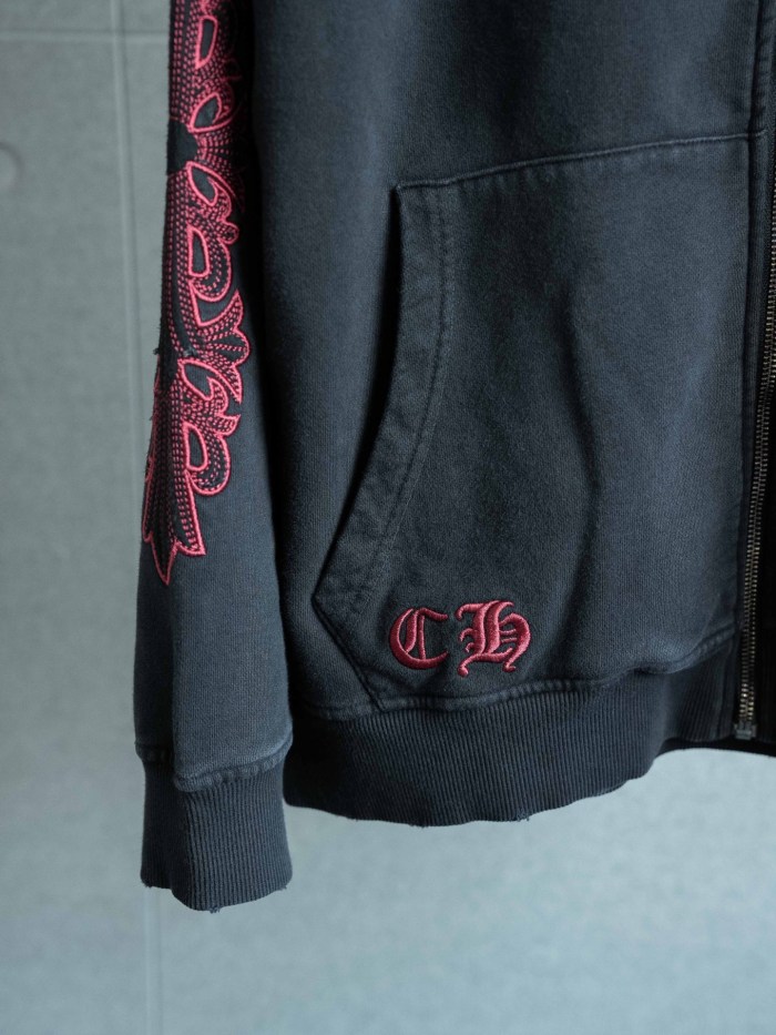 【限定】クロムハーツ n級品 の2026SS袖腕刺繍マーク布ファスナーフード