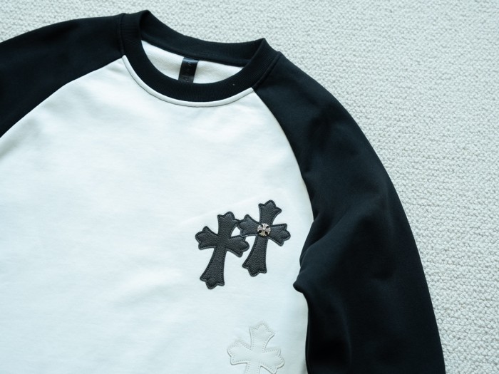 大人気 クロムハーツ スーパーコピー の2026SS皮標刺繍標識丸首衛衣