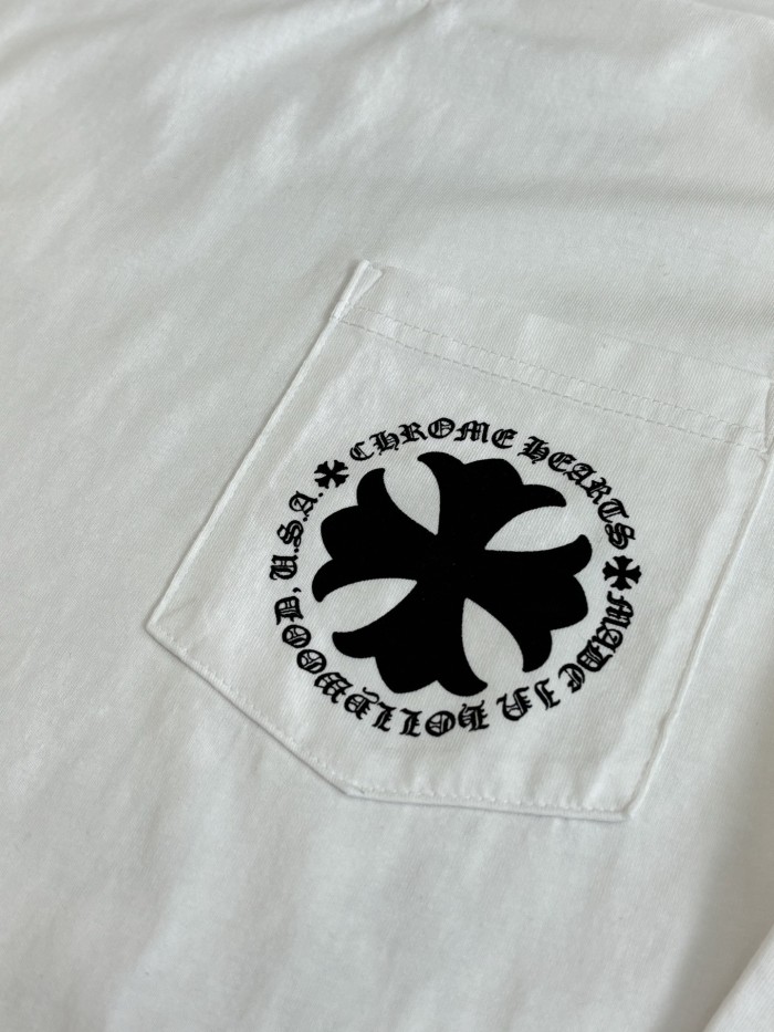 新作 クロムハーツ 激安通販 の2026SSスサンスクリット十字架長袖Tシャツ