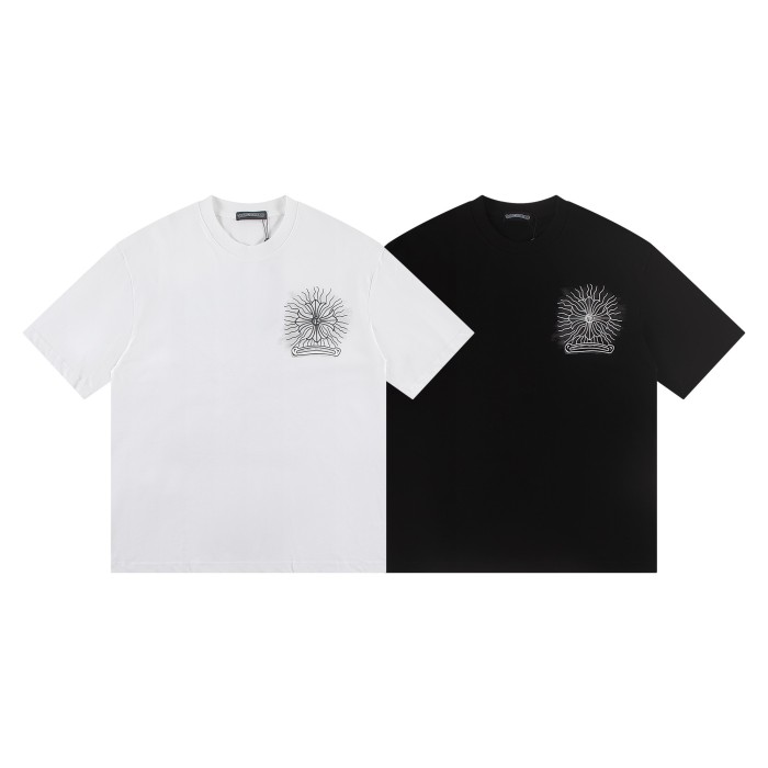 追跡付 クロムハーツ コピーおすすめ の2026SS 重工焼花半袖Tシャツ