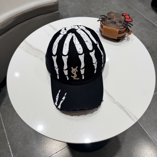 新作 YSLイヴサンローラン コピー 2026SS春夏の新型アルファベット刺繍野球帽