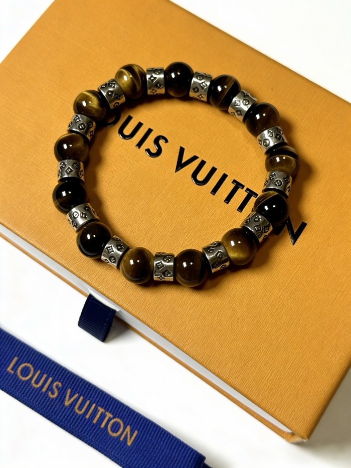 超話題! ルイヴィトン 激安偽物 2026SS LV の多元素瑪瑙泰銀スタイルブレスレット