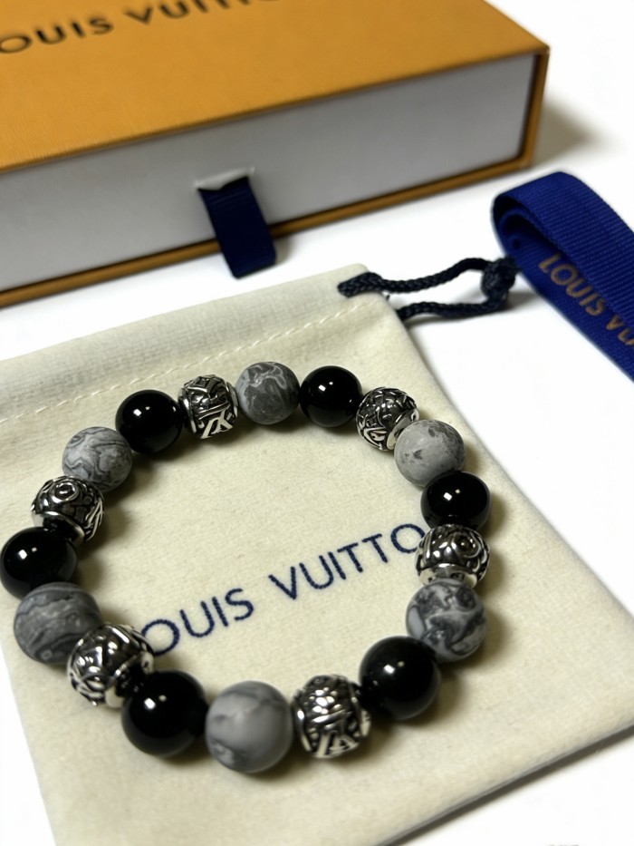 【限定】 ルイヴィトン スーパーコピー 2026SS LV の多元素瑪瑙泰銀スタイルブレスレット