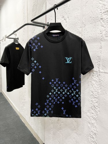 ★超人気 ルイヴィトン 激安通販 2026SS グラデーション刺繍逆書き半袖Tシャツ