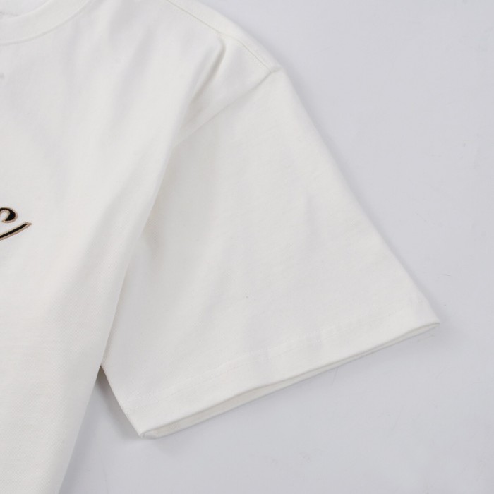一目惚れ♪ ルイヴィトン スーパーコピー 2026SS 刺繍ラウンドネック半袖Tシャツ