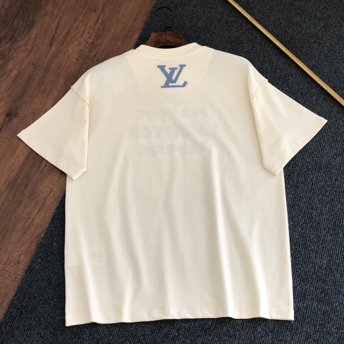 大人気 ルイヴィトン 激安通販 2026SS ロゴ刺繍半袖Tシャツ