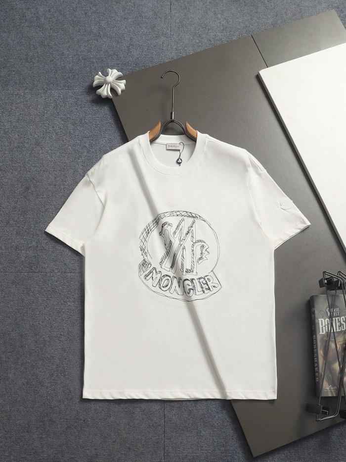 【限定】 モンクレール スーパーコピー の2026SS アルファベットロゴ刺繍半袖Tシャツ